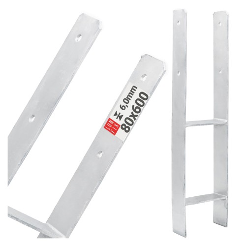 Ukotvení trámků typ H 80x600x6mm