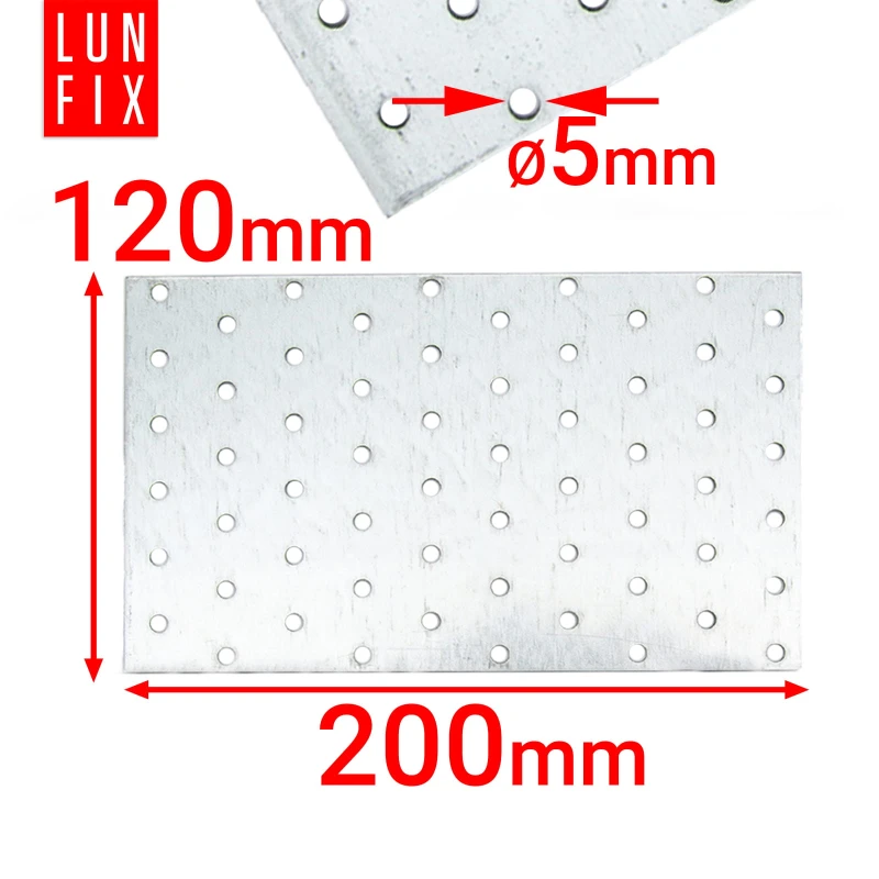 Perforovaná spojovací deska 120x200 10ks.