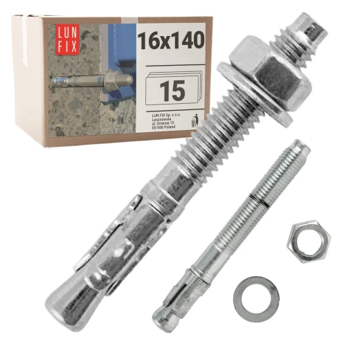 Kotva do betonu M16 140mm rozpěrná 15ks.