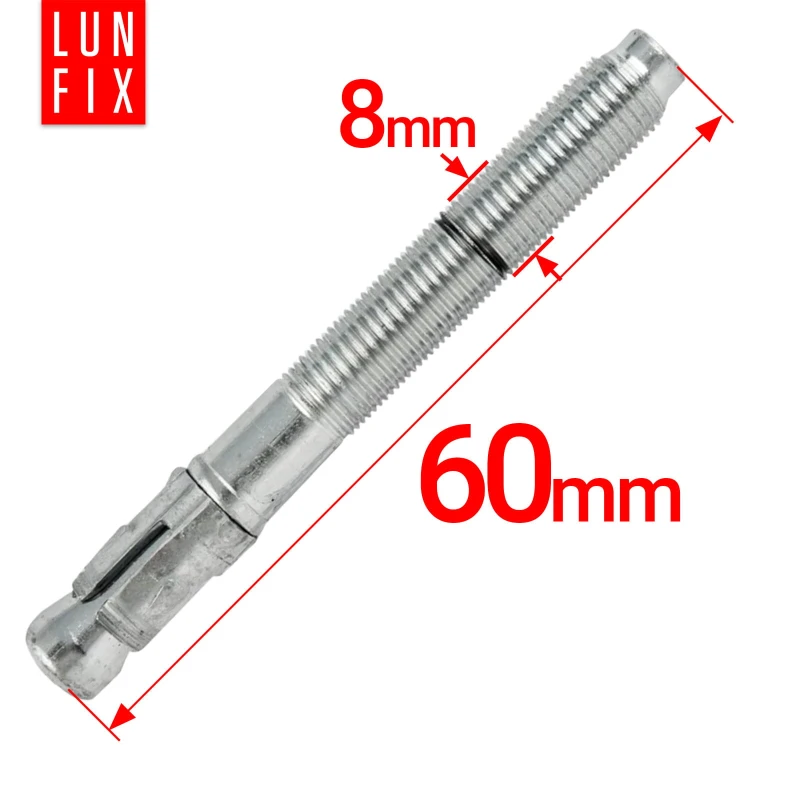 Kotva do betonu M8 60mm rozpěrná 50ks.