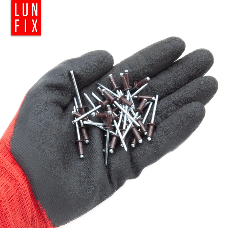 Nýt trhací 4,8x10mm hliník/ocel se zapuštěnou hlavou 100ks hnědý RAL8017