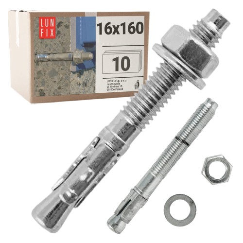 Kotva do betonu M16 160mm rozpěrná 10ks.