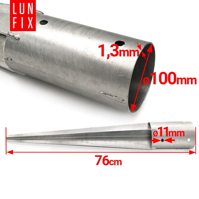 Podstawa słupa wbijana okrągła 100mm 1szt.