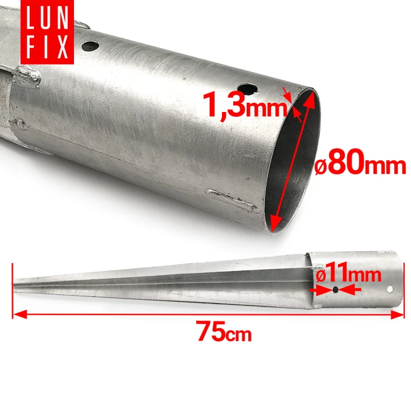 Kotevní pátka kulatá nátlukací 80mm 1ks.