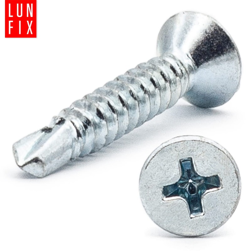 Wkręty samowiercące 4,2x19mm stożkowe ocynkowane DIN7504 1000szt.