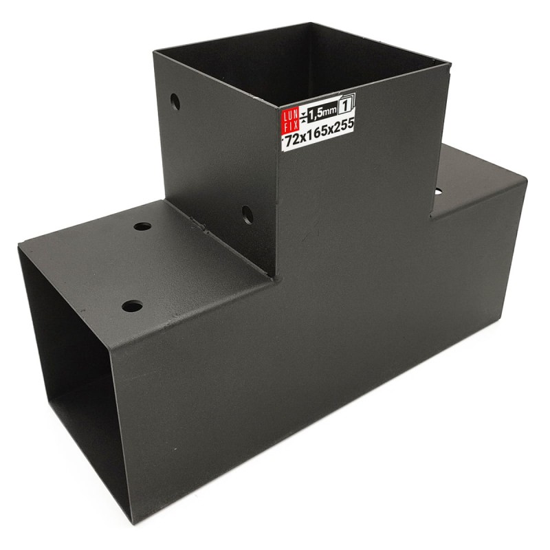 Łącznik belki kwadratowy T 70x70mm wspornik do kantówek 3 końce