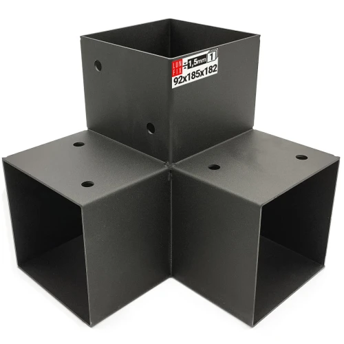 Spojka trámů Y 90x90mm čtvercová podpora 3 konce