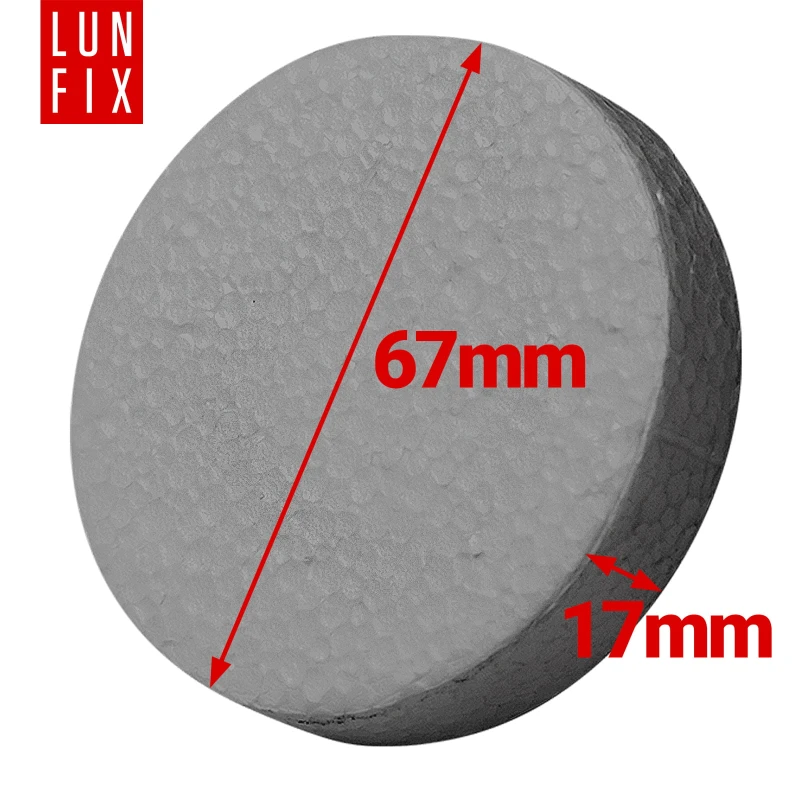 Zátka polystyrenová grafitová 67 mm 100ks.