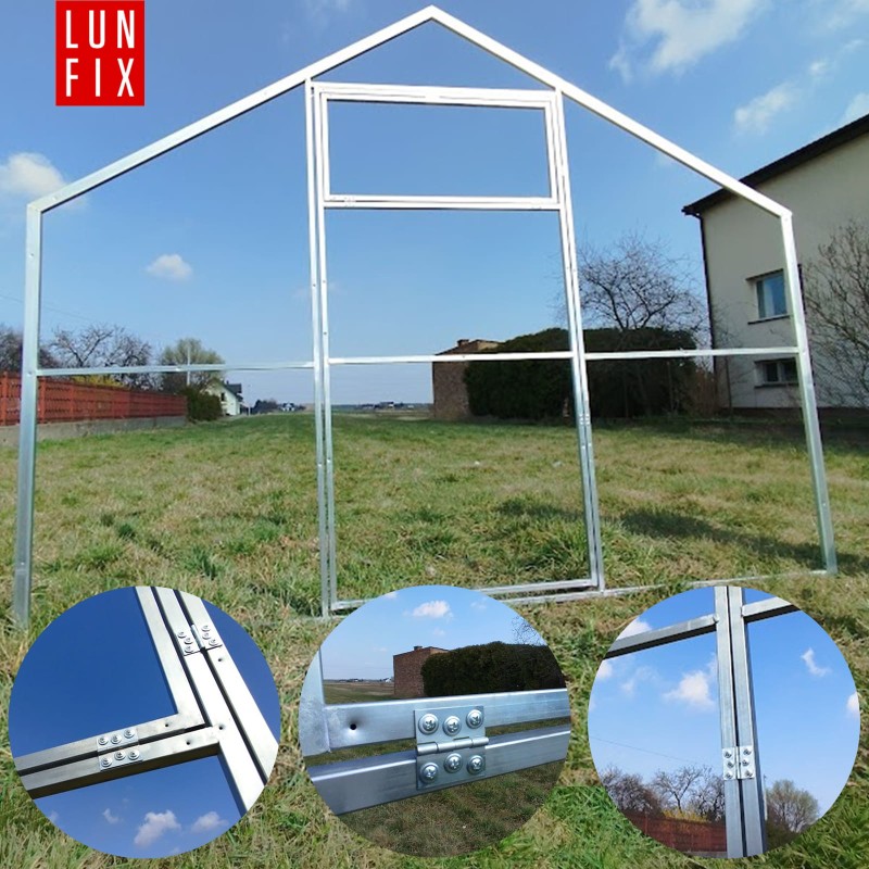 Szklarnia z poliwęglanu 2,8x10m "domek" profil 20x40mm grubość 6mm