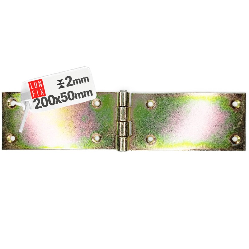 Zawias budowlany 200x50x2,0mm prosty ocynkowany ZB20 1szt.