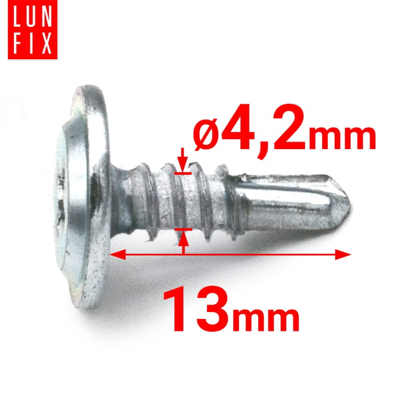 Wkręty samowiercące 4,2x13mm podkładkowe do metalu WSPC 100szt.