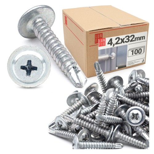 Samovrtný šroub taliřový 4,2x32 na kov 100ks.