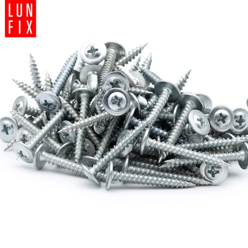 Wkręty samogwintujące 4x50mm z łbem podkładkowym do metalu WPC 250szt.
