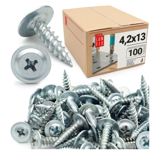 Samovrtný vrut s podložkovou hlavou 4,2x13 do kovu WPC 100ks.