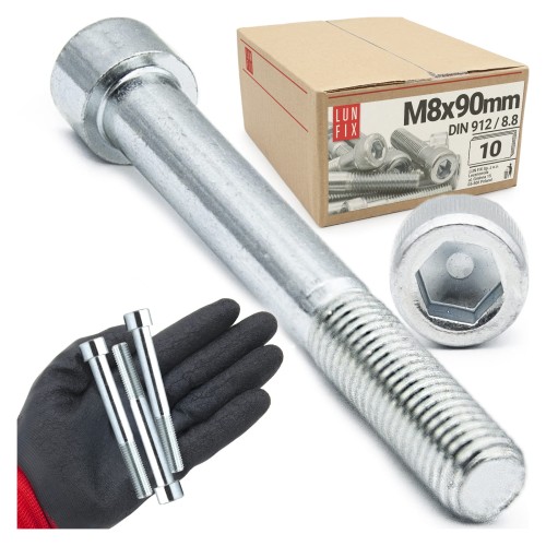 Šroub s válcovou hlavou M8x90 vnitřní šestihran DIN912 třída 8,8 10ks