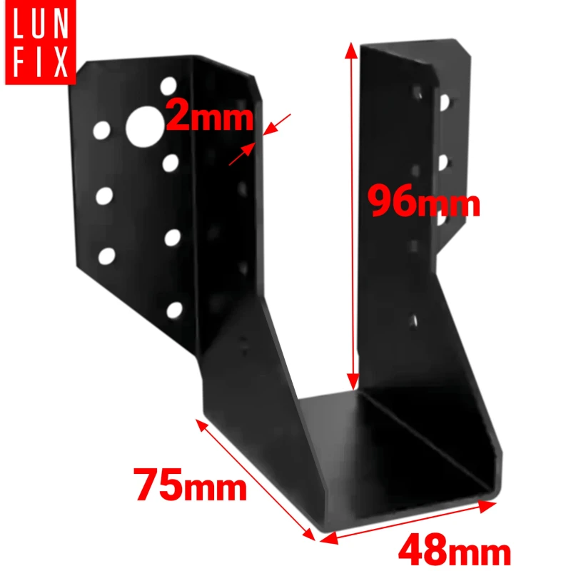 Závěs trámu černý 45x100 mm spojovací botka 1ks.