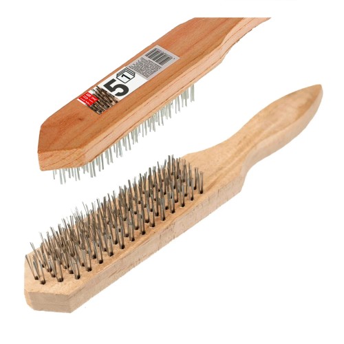 Ruční dřevěný drátěný kartáč 4 řady 27 cm