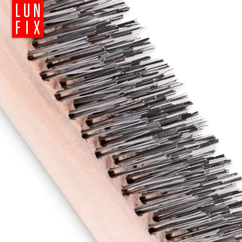 Ruční dřevěný drátěný kartáč 4 řady 27 cm