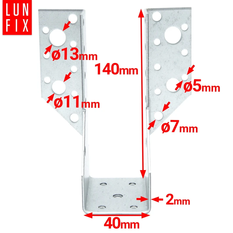 Závěs trámu 40x140 mm spojovací botka