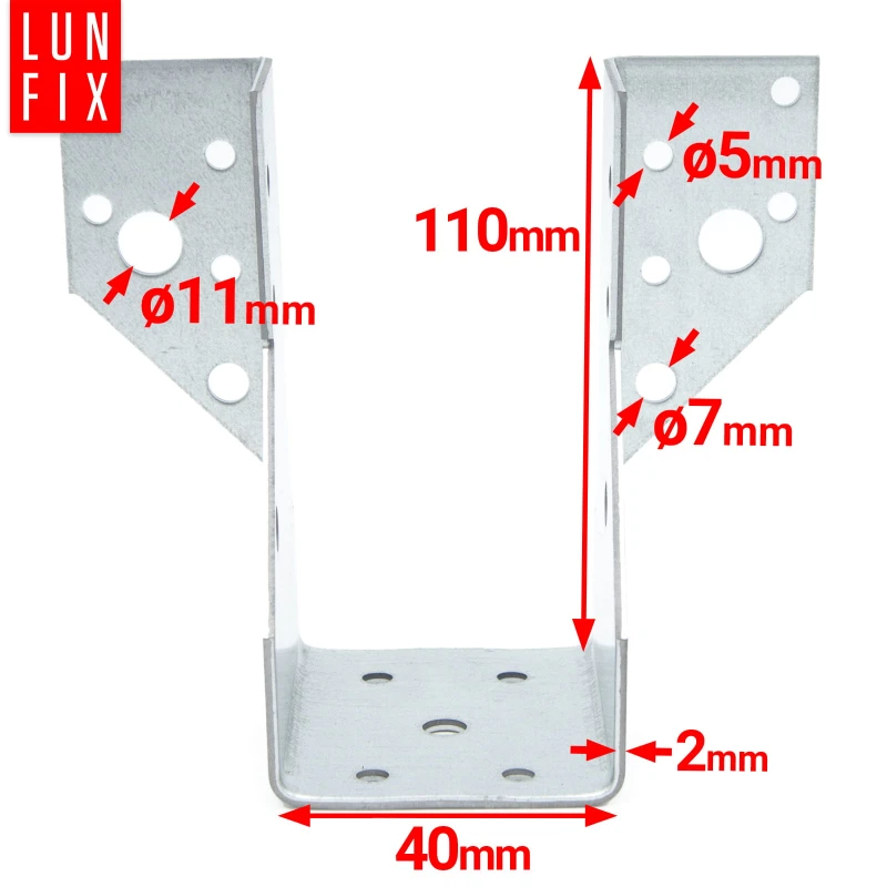 Závěs trámu 40x110 mm spojovací botka