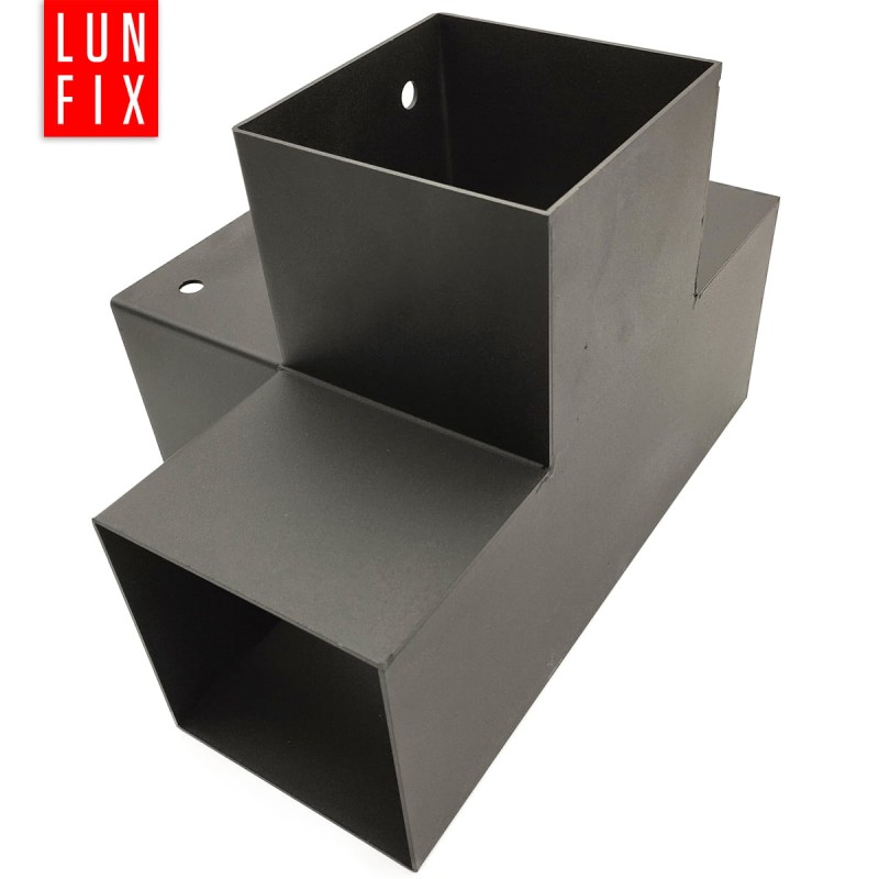 Zestaw łącznik kantówki 9x9cm kształt X z wkrętami 8x40 mm