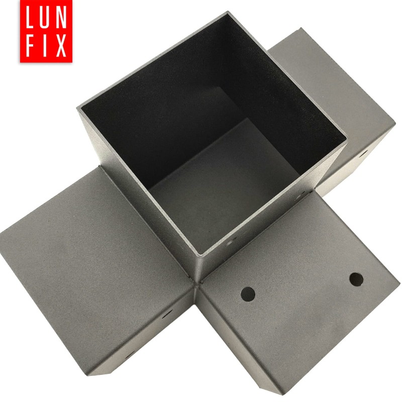 Zestaw łącznik kantówki 9x9cm kształt X z wkrętami 8x40 mm