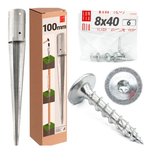 Kotevní pátka kulatá nátlukací 100mm + šrouby