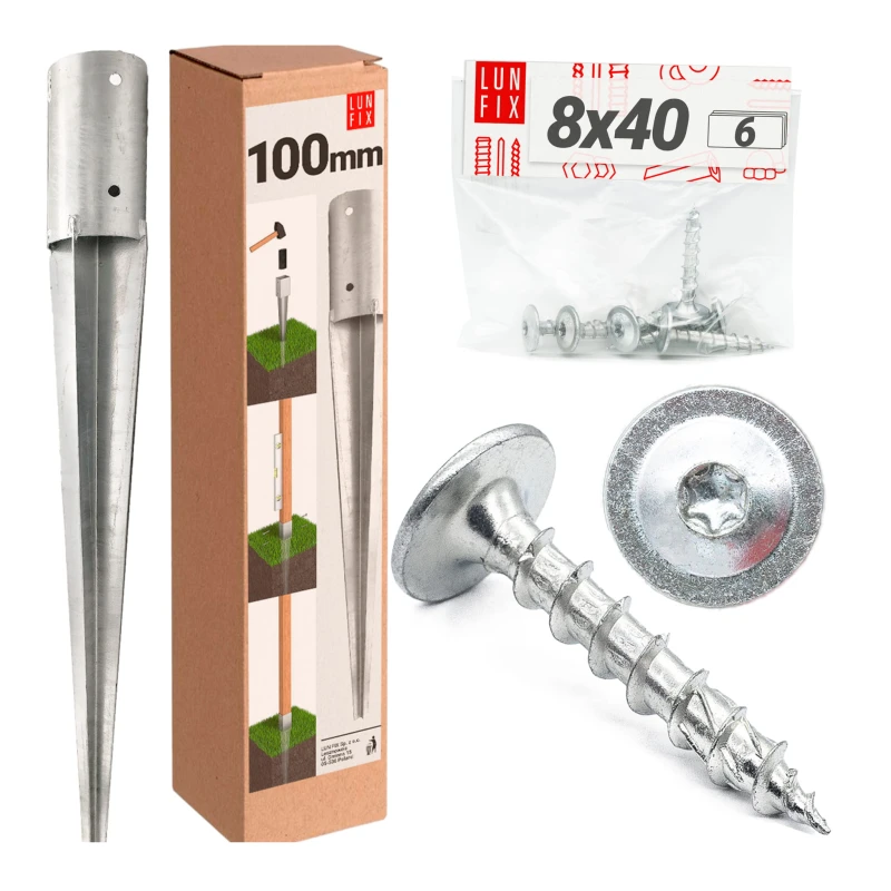 Kotevní pátka kulatá nátlukací 100mm + šrouby