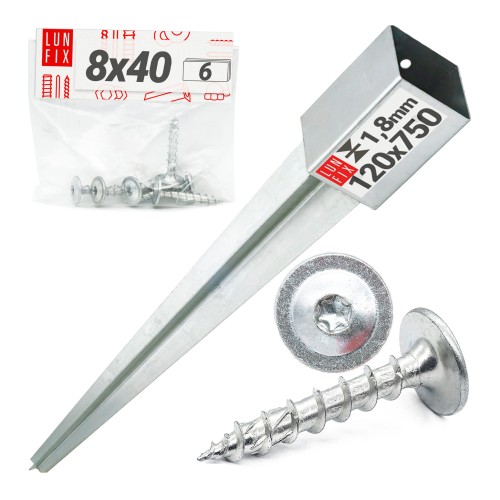 Zatloukací patka 12 cm + šrouby