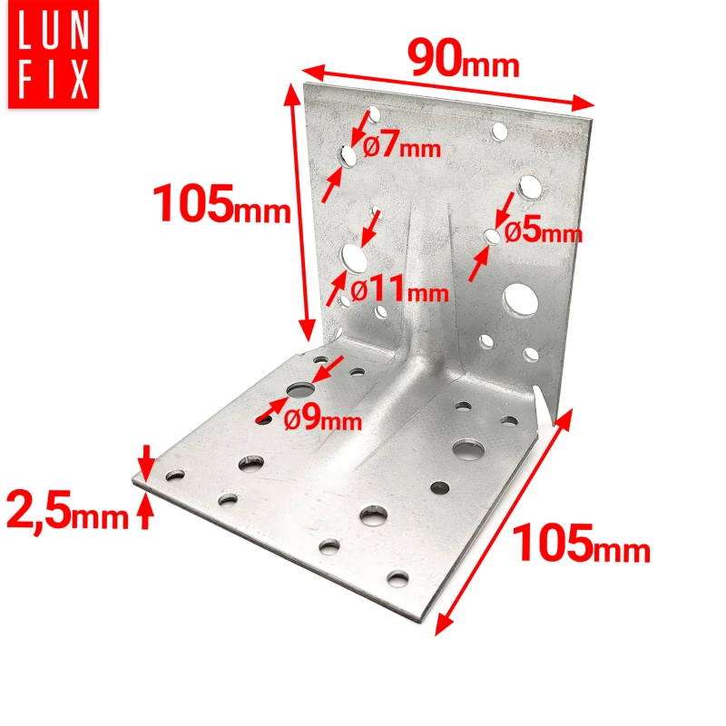 Úhelník s hrotem 105x105x90x2,5 tesařský 1 ks
