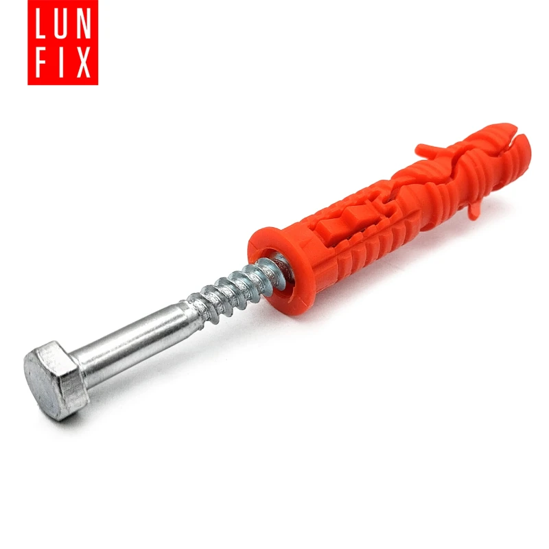 Kołki rozporowe 10x50 mm z wkrętem z łbem sześciokątnym 6x80 mm 50szt.