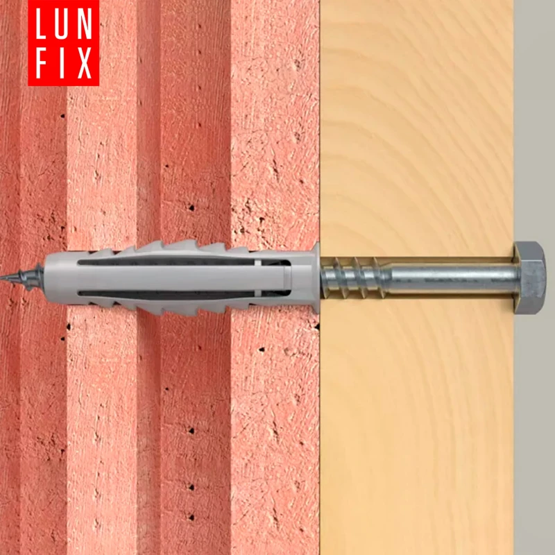 Kołki rozporowe 10x50 mm z wkrętem z łbem sześciokątnym 6x80 mm 50szt.