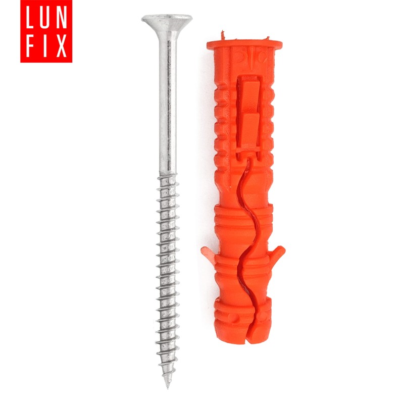 Kołki rozporowe 10x50 mm z wkrętem z łbem stożkowym 6x100 mm 100szt.