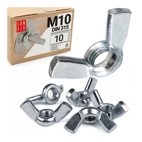 Křídlová matice M10 DIN315 pozink 10ks.