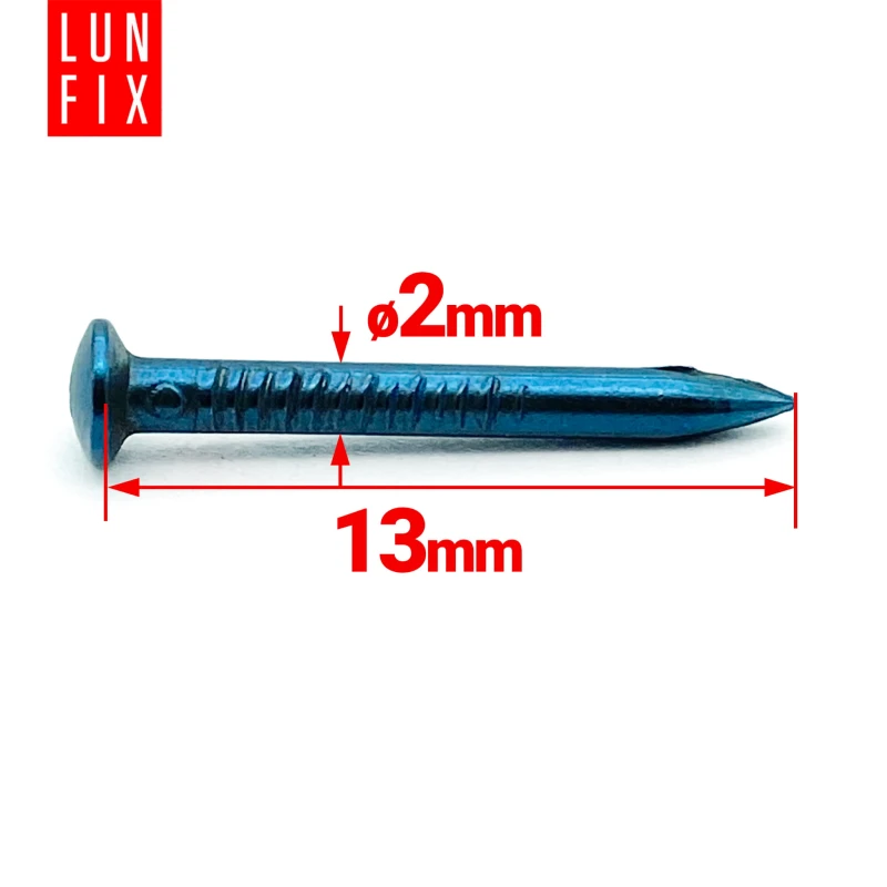 Kalené hřebíky 2x13mm modřené 100ks.