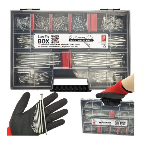 Sada pozinkovaných stavebních hřebíků 340 kusů