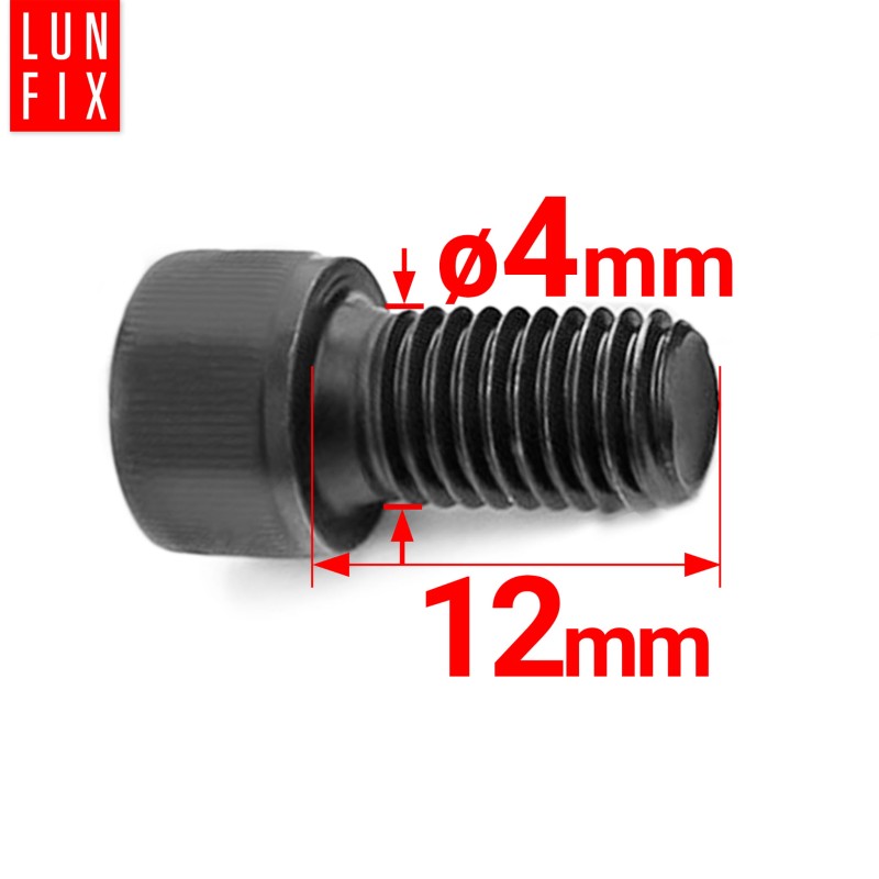Śruba imbusowa M4 12mm  czarny ocynk DIN 912 kl 8.8 1kg
