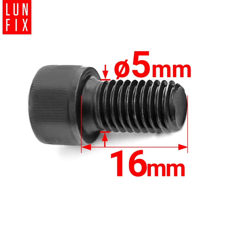Śruba imbusowa M5 16mm  czarny ocynk DIN 912 kl 8.8 1kg