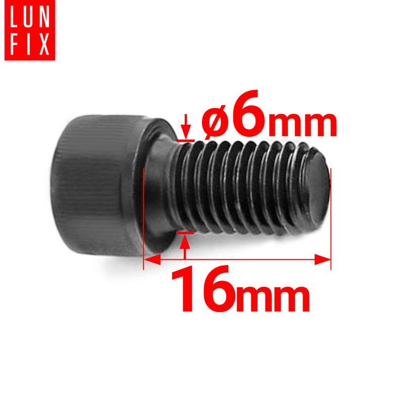 Śruba imbusowa M6 16mm  czarny ocynk DIN 912 kl 8.8 1kg