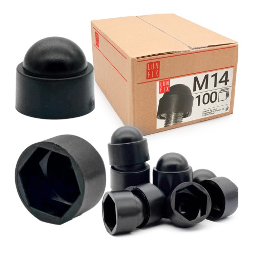 Krytka pro šrouby a matice se šestihrannou hlavou M14/22 černá 100 ks