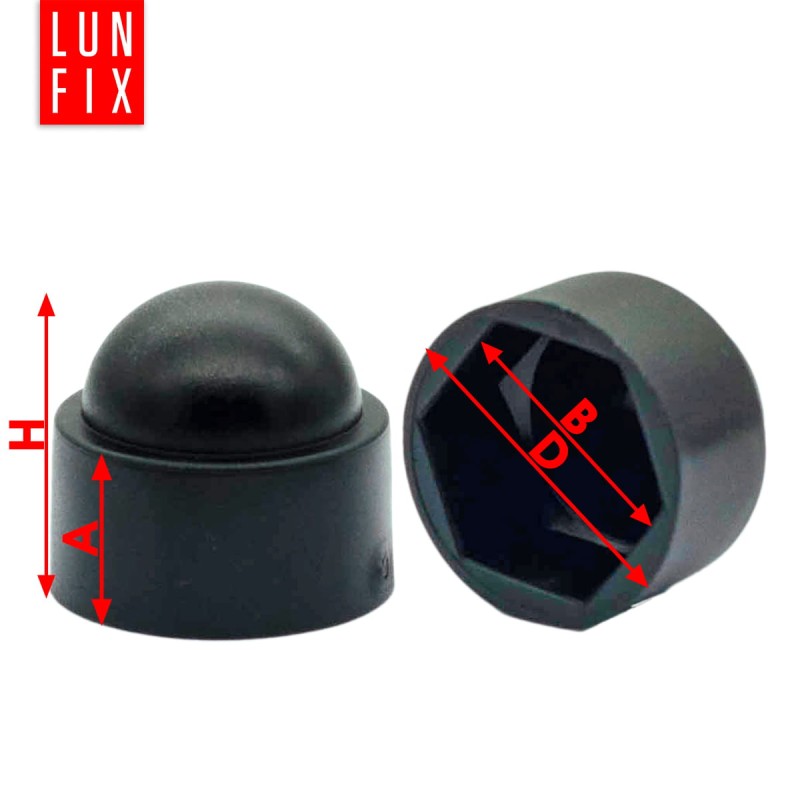 Zaślepka na śruby M14/22 maskownica kołpak czarna 100szt.