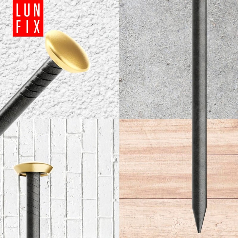 Gwoździe ozdobne do obrazków 2x40 mm złota szeroka główka 30szt.