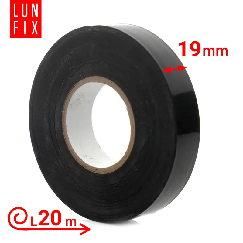 Černá PVC izolační páska 19 mm 20 m 10 ks.