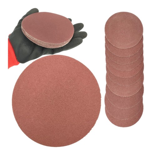 Brusný papírový kotouč P100 125 mm kotouč na suchý zip 10ks.