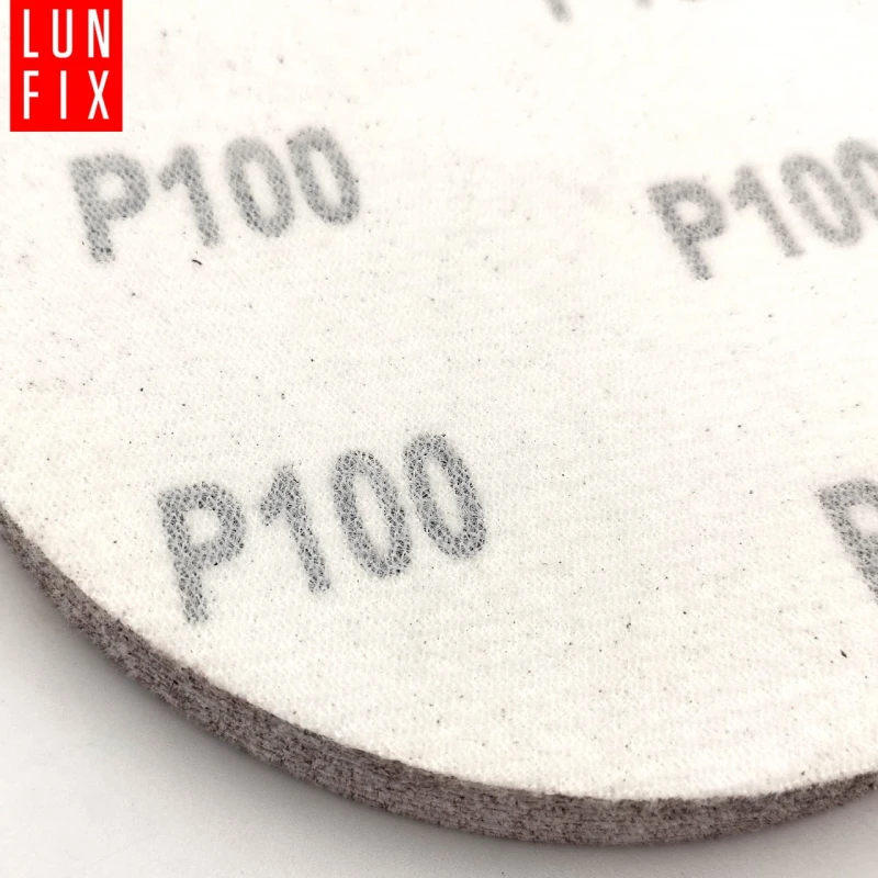 Brusný papírový kotouč P100 125 mm kotouč na suchý zip 10ks.