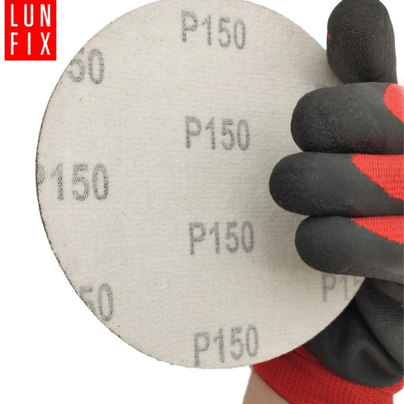 Brusný papírový kotouč P150 125mm kotouč na suchý zip 10ks.