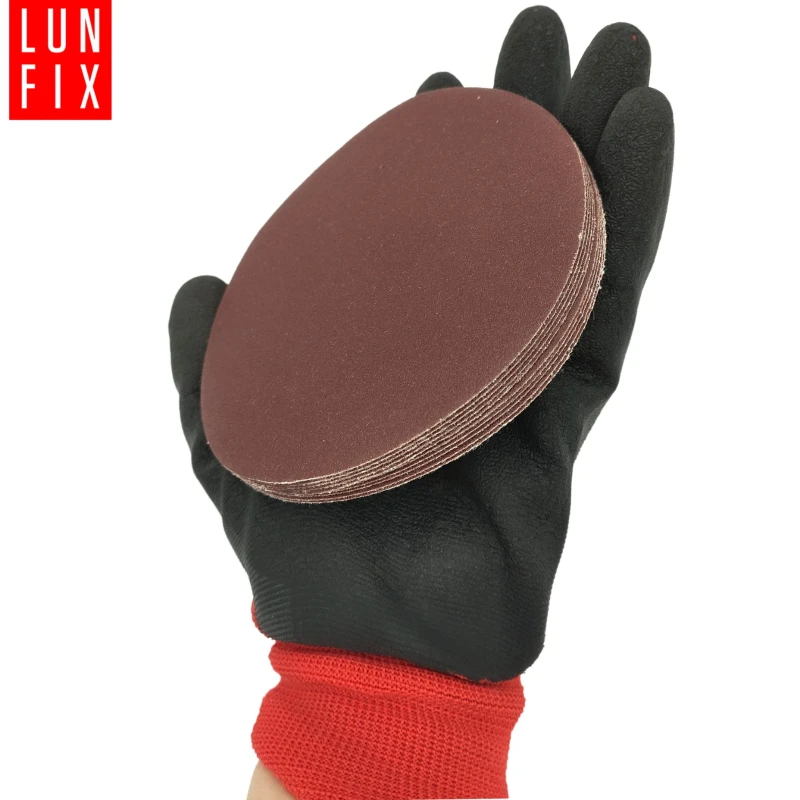 Brusný papírový kotouč P150 125mm kotouč na suchý zip 10ks.