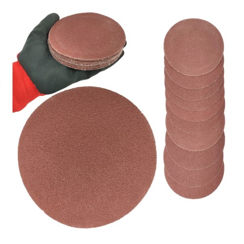 Brusný papírový kotouč P60 125mm kotouč na suchý zip 10ks.