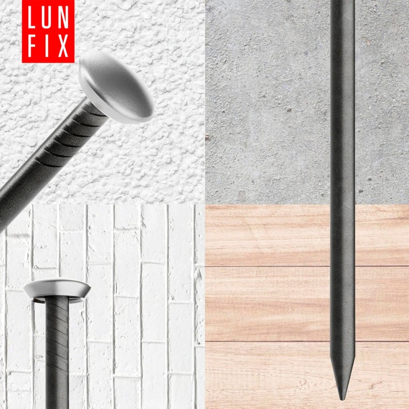 Gwoździe ozdobne do obrazków 2x20 mm srebrna szeroka główka 100szt.