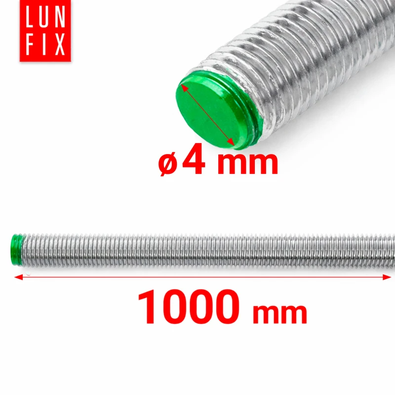 Pręt gwintowany nierdzewny M4x1000 mm stal A2 1szt.